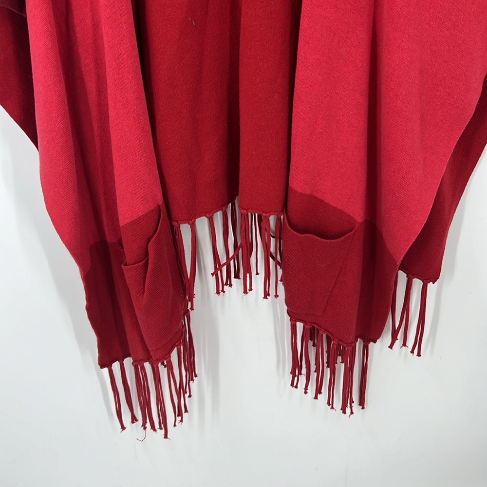 Cabi Cotton Blend Color Block Open Front Poncho W… - image 4